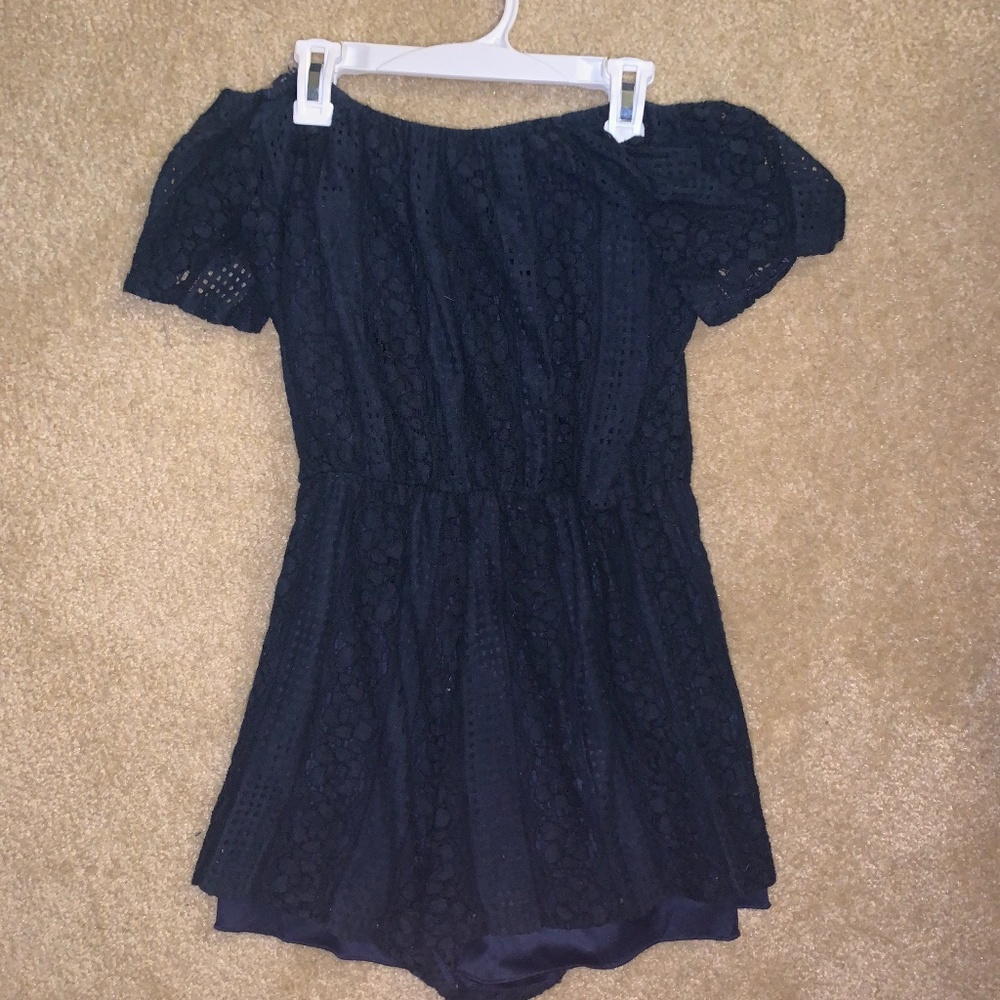 Navy Romper
